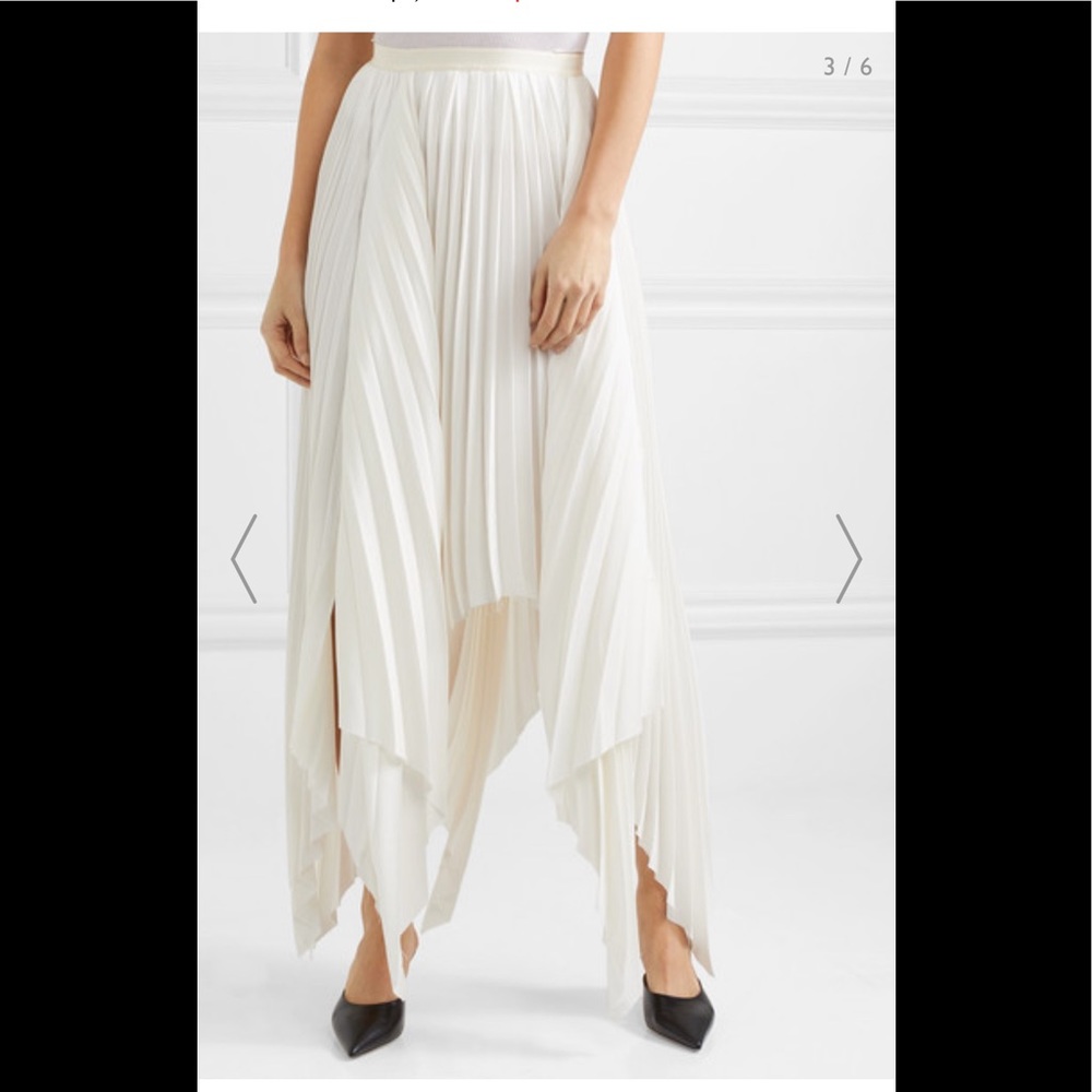 Khaite- Charlotte pleated crepe maxi skirt- ivory